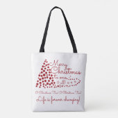 Arbre de Noël rouge, Sac fourre-tout festif (Dos)