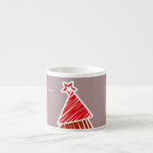 Arbre de Noël rouge Sketchy Espresso Mug (Devant)