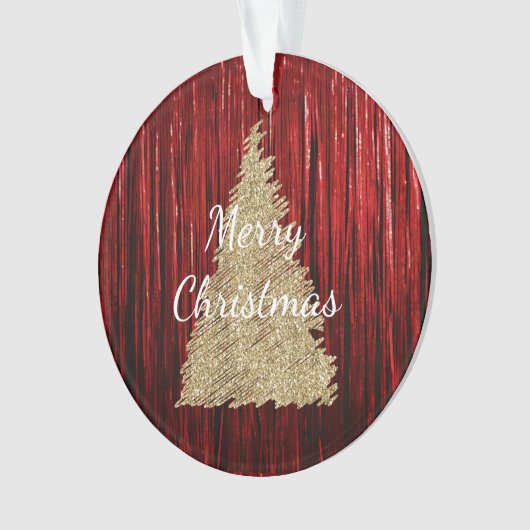 Arbre de Noël Rouge Tinsel (devant)