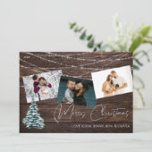 Arbre de Noël rustique 3 Photo & Lumières, Carte B (Debout devant)