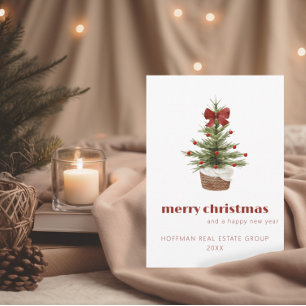 Arbre de Noël Scandi   Carte de vacances d'entrepr