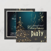 Arbre de Noël scintillant / Invitations de fête (Devant / Derrière)