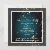 Arbre de Noël scintillant / Invitations de fête (Dos)
