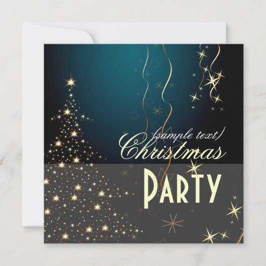 Arbre de Noël scintillant / Invitations de fête (Devant)