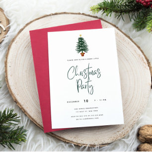 Arbre de Noël Script Noël Fête Invitation