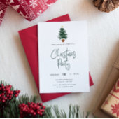 Arbre de Noël Script Noël Fête Invitation