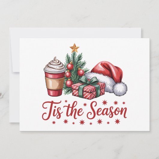 Arbre de Noël Sentiment Joyeux Cacao Chaud Vacance (Devant)