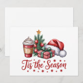 Arbre de Noël Sentiment Joyeux Cacao Chaud Vacance (Devant / Derrière)