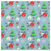 Arbre de Noël Snowflake Bauble sur tissu bleu (Échantillon)