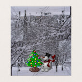 Arbre de Noël, Snowman, Carte de remplissage de la (Outside Unfolded)