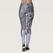 Arbre de Noël, Snowman, Scène de neige Leggings ph (Dos)