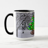 Arbre de Noël, Snowman, Snow Scene Combo Mug (Gauche)