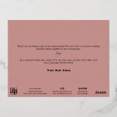 Arbre de Noël sous la nuit Sky Foil Carte de vacan (Verso)