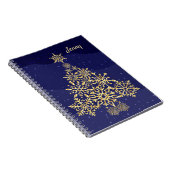 Arbre de Noël Spiral Photo Carnet bleu (Côté Droit)