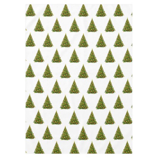 Arbre de Noël sur nappes blanches (Devant)