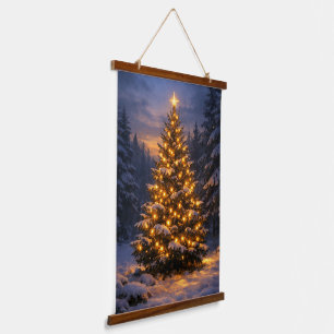 Arbre de Noël   Tapisserie murale verticale de for