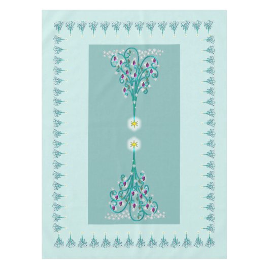 Arbre de Noël tourbillonnant 52" x 70" Nappe (Devant)