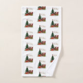 Arbre de Noël traditionnel blanc (Serviette à main)