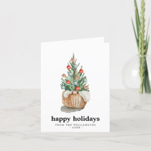 Arbre de Noël traditionnel Bonne Carte de Vacances