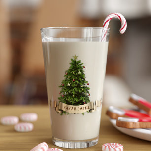 Arbre de Noël Verre Festif Personnalisé