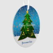 Arbre de Noël vert avec symboles de rayonnement (devant)