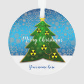 Arbre de Noël vert avec symboles de rayonnement (dos)