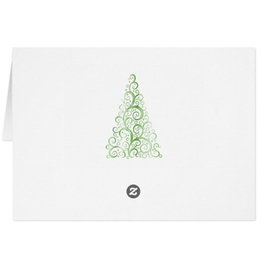 Arbre de Noël vert et flocon de neige (Dos Horizontal)