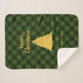 Arbre de Noël vert et noir Buffalo plaid (Devant (Horizontal))