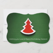 Arbre de Noël vert et rouge, Carte photo recto-ver (Devant)