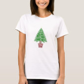 Arbre de Noël vert rouge T-Shirt de fêtes 2017 (Devant)