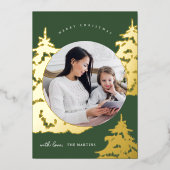 Arbre de Noël vert rustique Deux vacances photo (Recto)