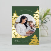 Arbre de Noël vert rustique Deux vacances photo (Debout devant)