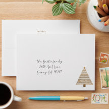 Arbre de Noël Washi Tape Enveloppe d'adresse de re