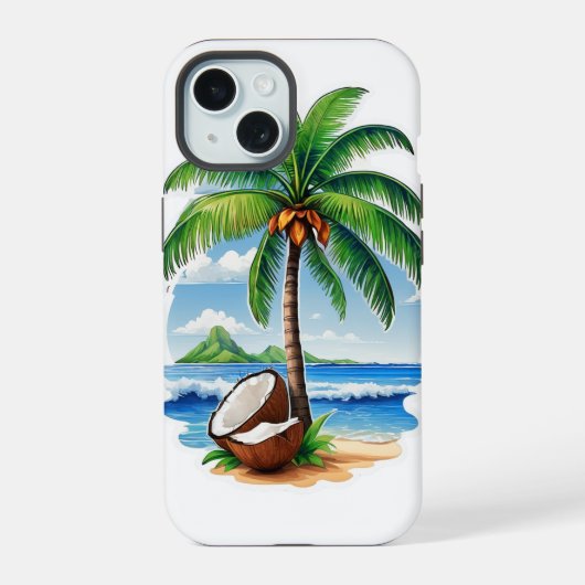 Arbre de noix de coco île tropicale (Verso)