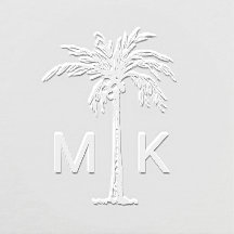 Arbre de palmier tropical personnalisé avec monogr