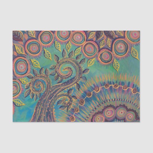 arbre de papier de soie de soie de la vie (Recto)