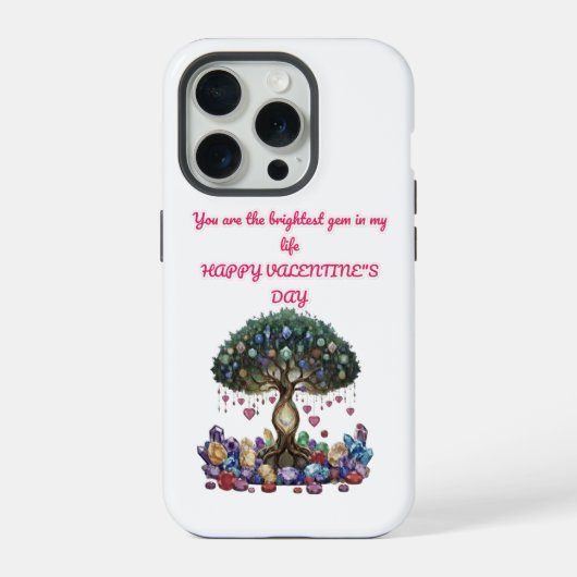 Arbre de pierre précieuse Joyeuse Saint-Valentin (Verso)