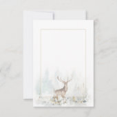 Arbre de pin d'hiver avec cerf enneigé RSVP (Dos)
