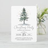 Arbre de pin moderne Script Noël Fête Invitation (Debout devant)