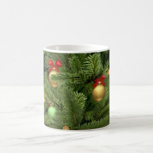 Arbre De Pins De Noël Et Ornements Mug De Café Bla (Centre)
