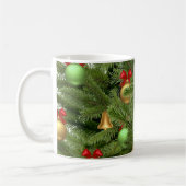 Arbre De Pins De Noël Et Ornements Mug De Café Bla (Gauche)