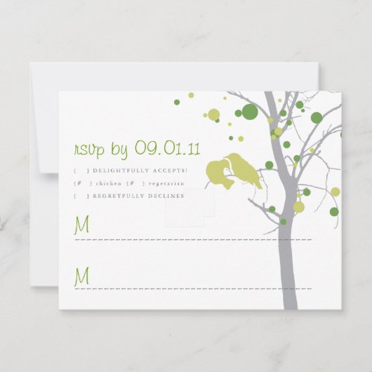 Arbre de points Polka avec RSVP Inséparables (Devant)