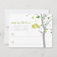 Arbre de points Polka avec RSVP Inséparables