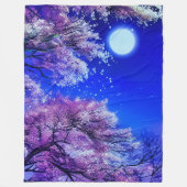 Arbre de printemps, lune, ciel bleu. couverture en (Devant)