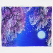 Arbre de printemps, lune, ciel bleu. couverture en (Devant (Horizontal))