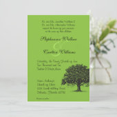 Arbre de printemps vert/noir Faire-part de mariage (Debout devant)