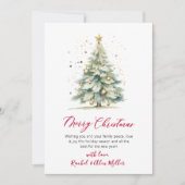 Arbre de script botanique - Cartes de Noël non pho (Devant)