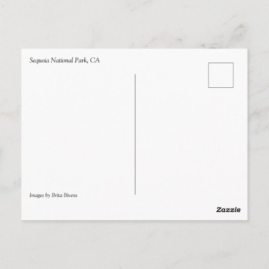 Arbre de séquoia géant à Grant Grove, CA Carte pos (Dos)