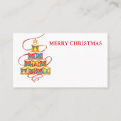 Arbre de tambours Joyeux Noël Cartes de lieu Nom B (Devant)