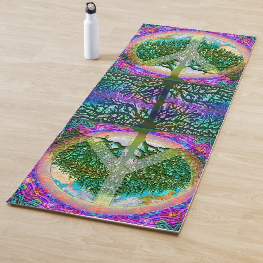 Arbre de tapis de yoga de Namaste de symbole de (En situation)